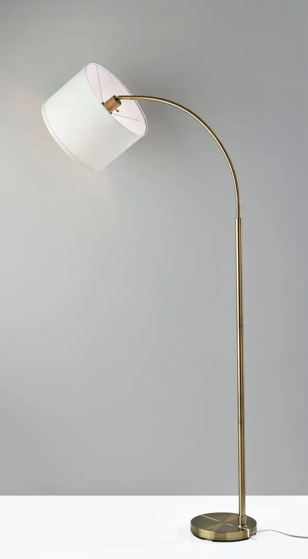 Jace Arcing Floor Lamp with Adjustable Shade - Image 4