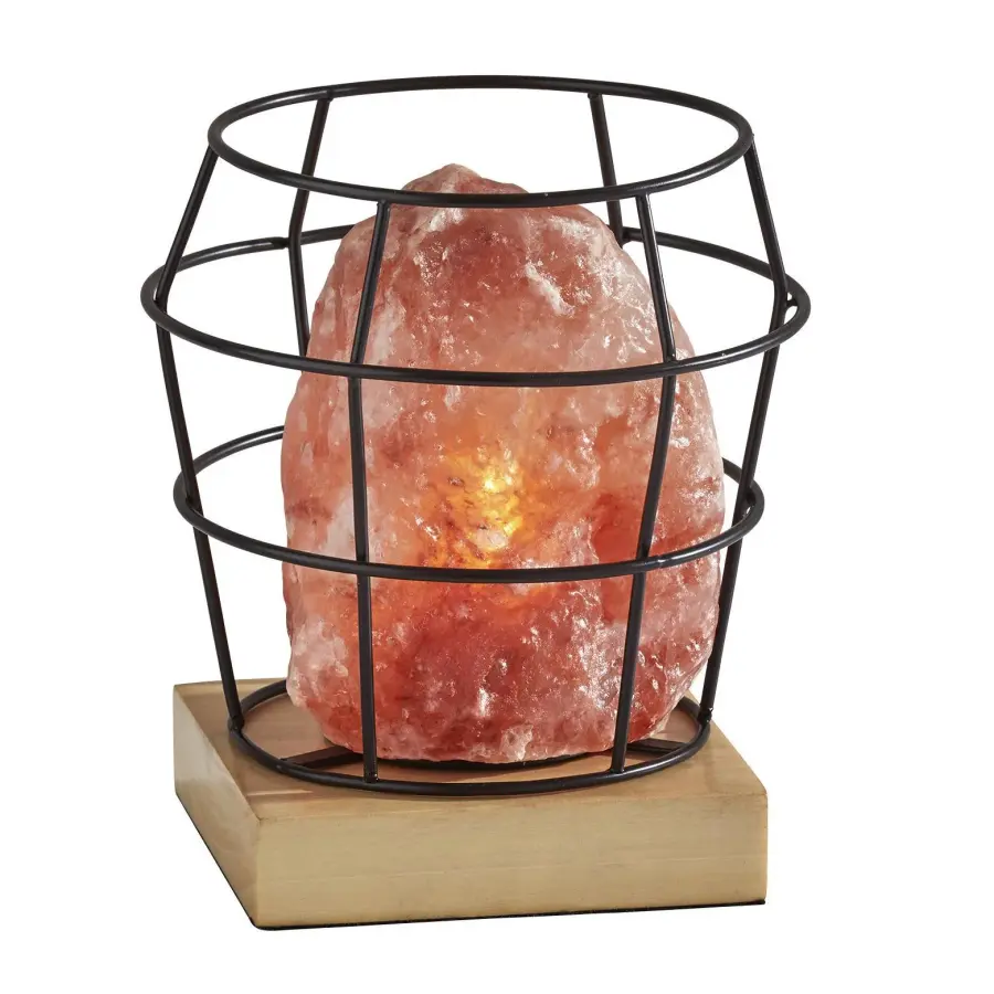 Wellness-Focused Salt Lamp with Industrial Design Flair - Image 1