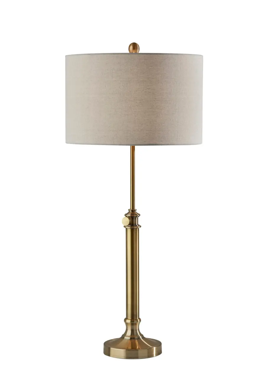 Barton Adjustable Table Lamp in Antique Brass - Image 1