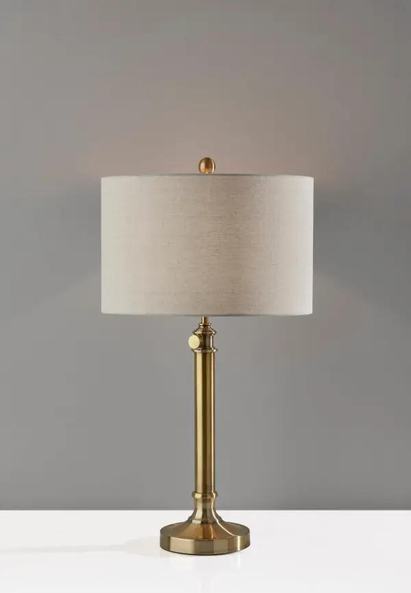 Barton Adjustable Table Lamp in Antique Brass - Image 4