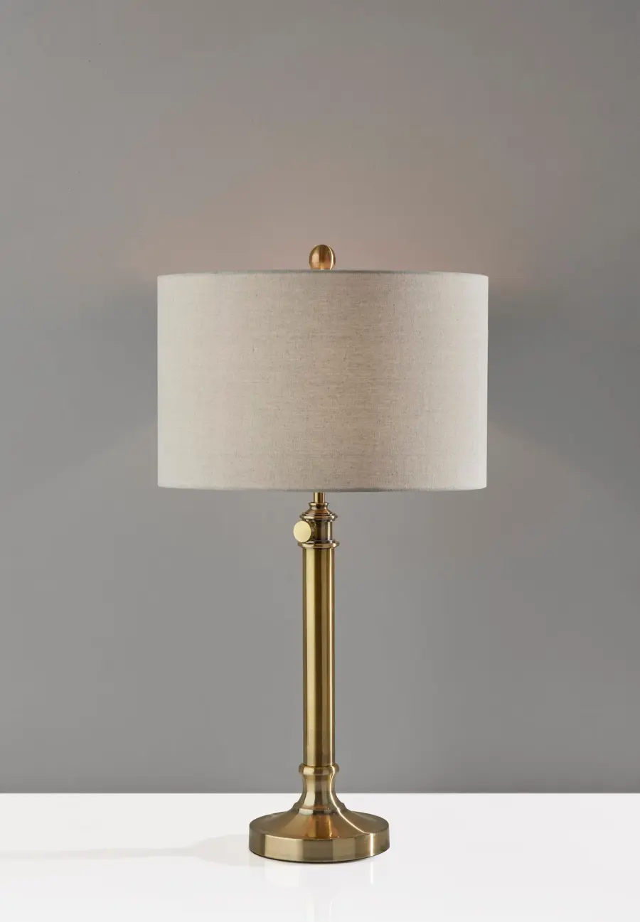 Barton Adjustable Table Lamp in Antique Brass - Image 4