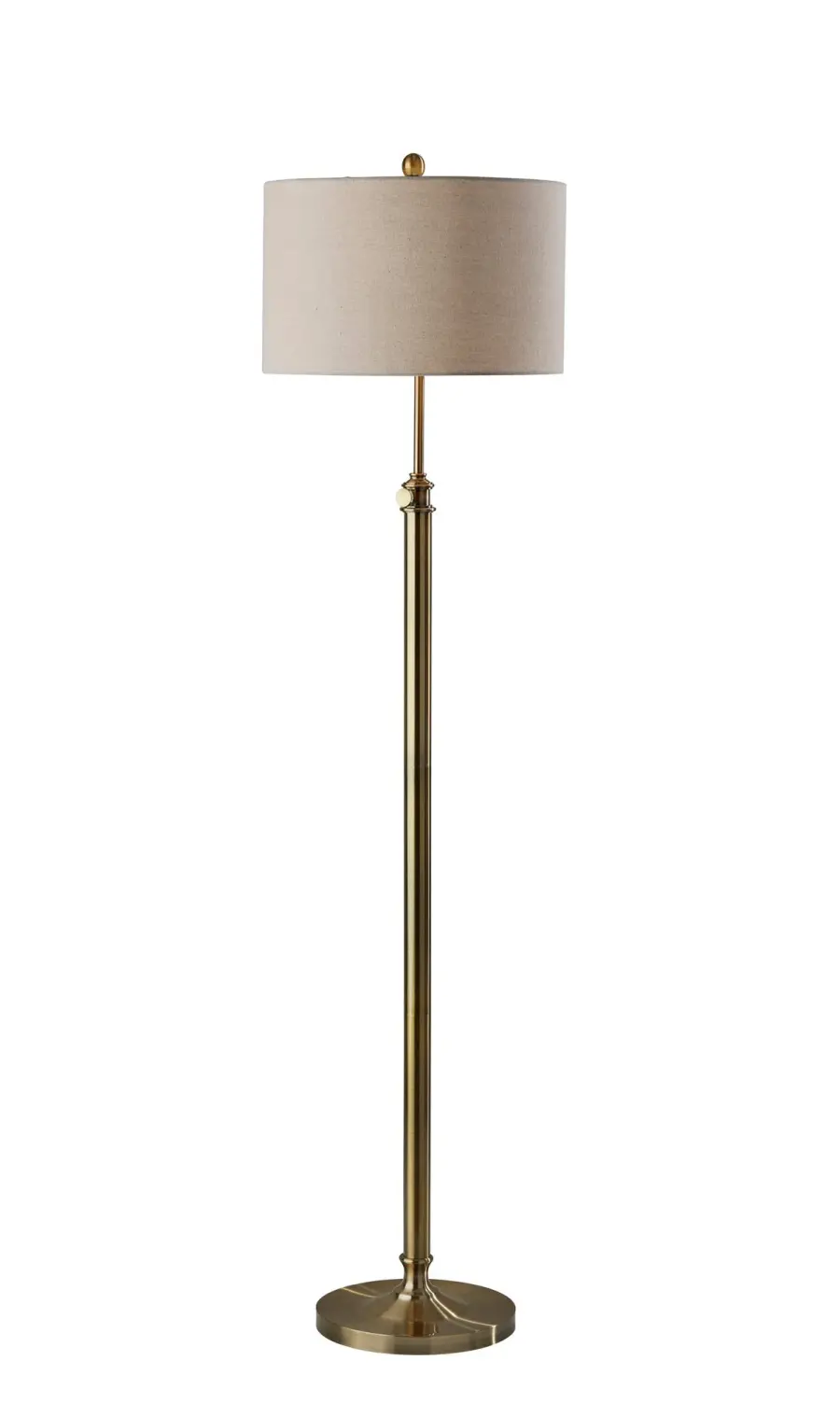 Barton Adjustable Floor Lamp in Antique Brass - Image 1