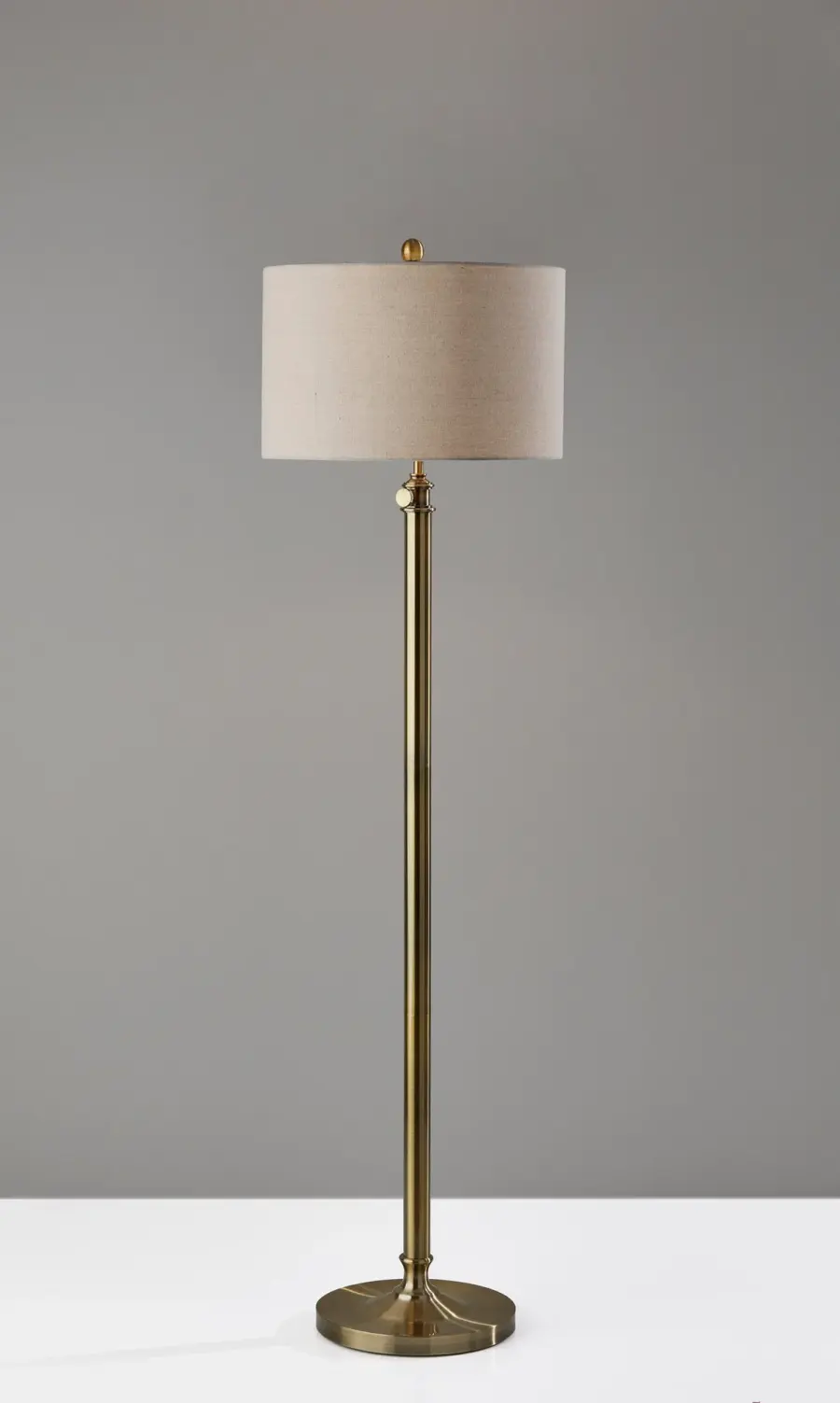 Barton Adjustable Floor Lamp in Antique Brass - Image 3
