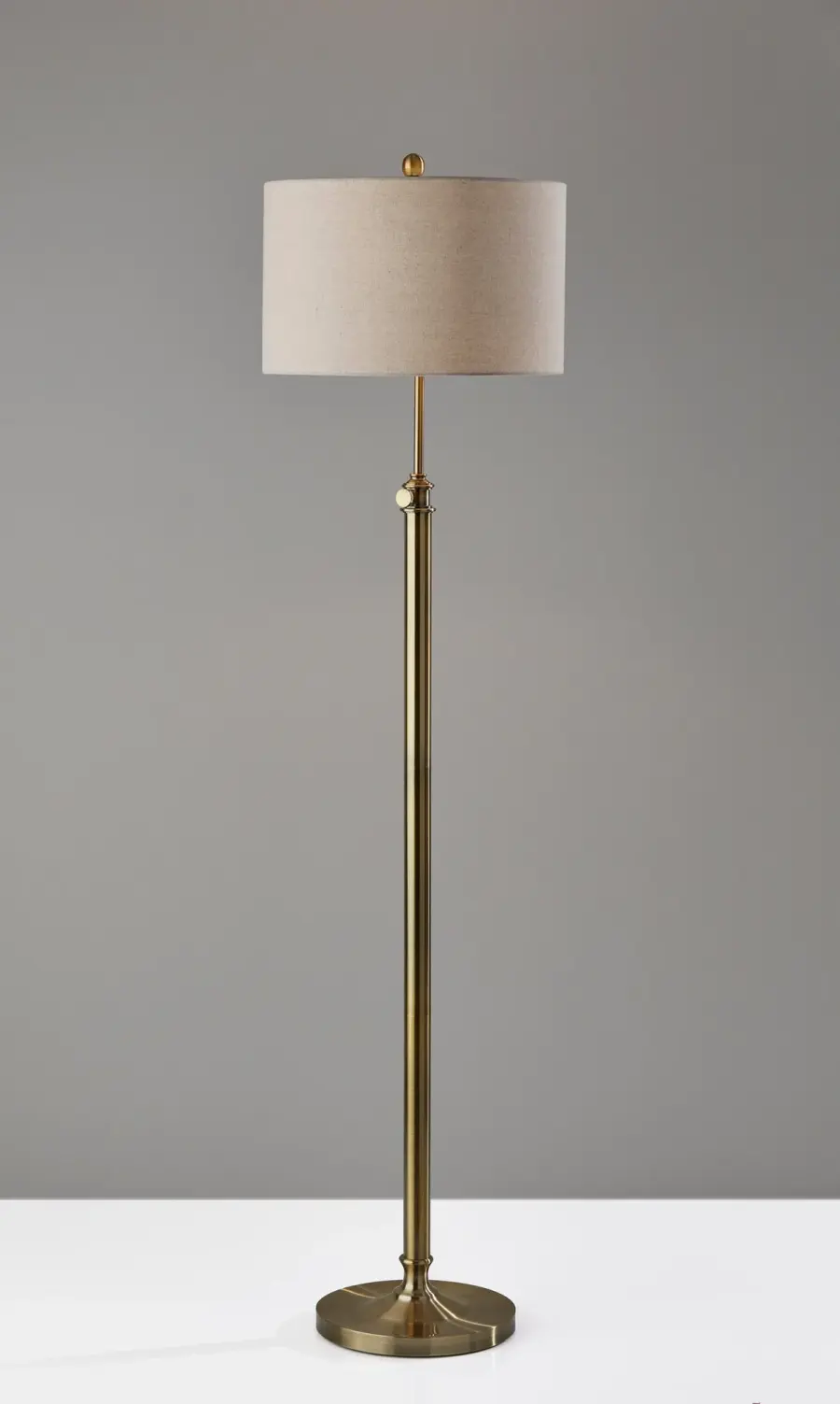 Barton Adjustable Floor Lamp in Antique Brass - Image 4