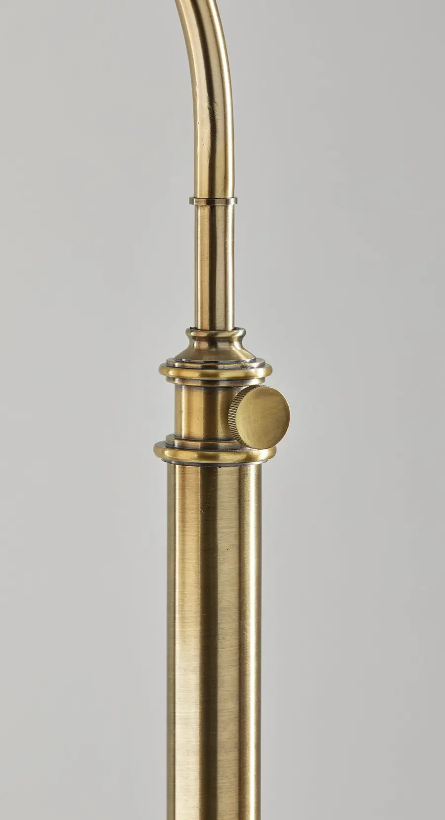 Barton Adjustable Task Floor Lamp in Antique Brass - Image 3