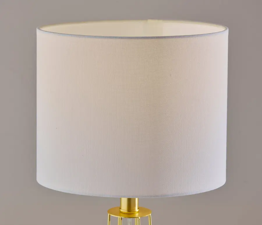 Contemporary Cage-Style Table Lamps with Warm Brass Finish - Image 6