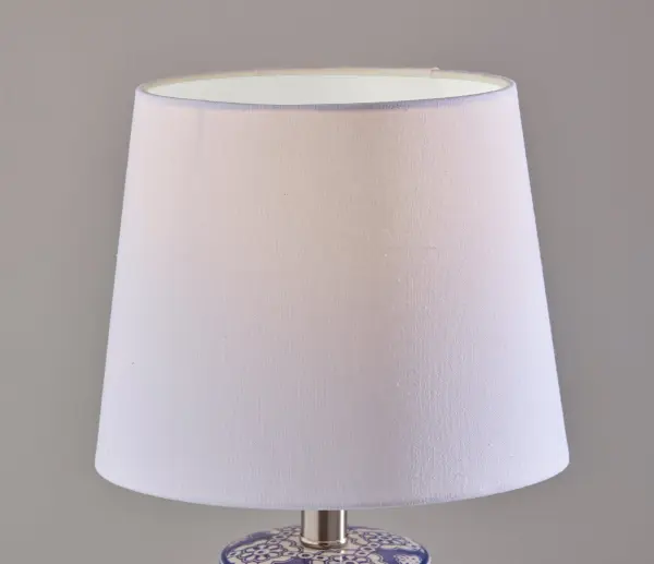 Charming Blue & White Ceramic Lamp Pair with Timeless Appeal - Image 8