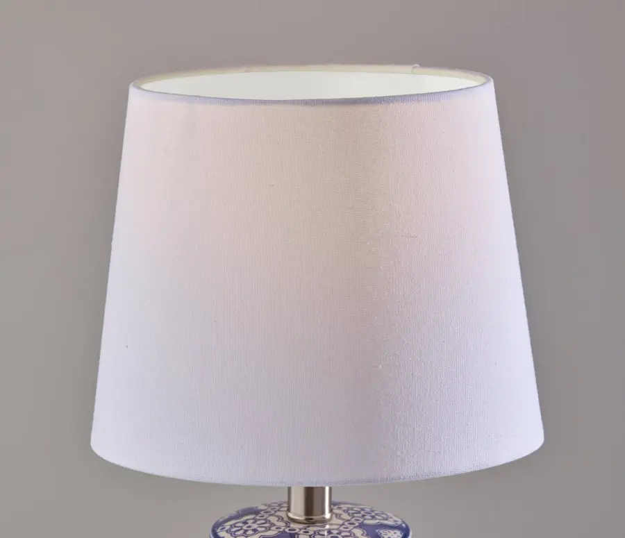 Charming Blue & White Ceramic Lamp Pair with Timeless Appeal - Image 8