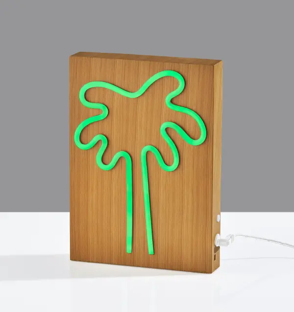 Wood Framed Neon Palm Tree Light - Image 5
