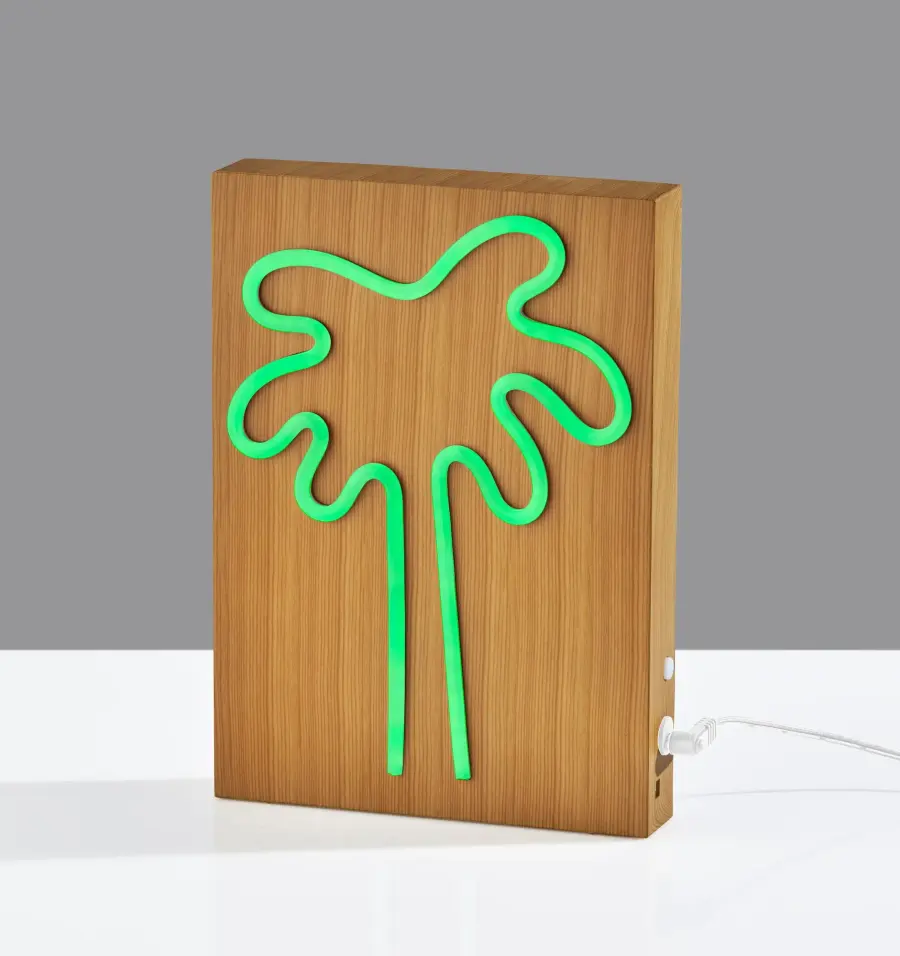 Wood Framed Neon Palm Tree Light - Image 5
