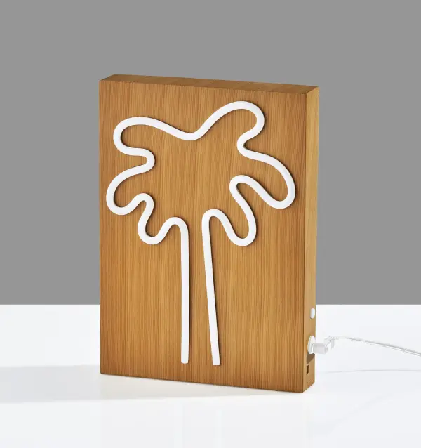 Wood Framed Neon Palm Tree Light - Image 6