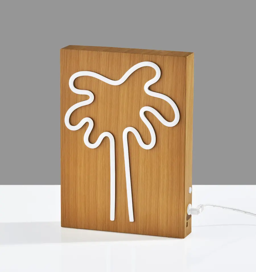 Wood Framed Neon Palm Tree Light - Image 6