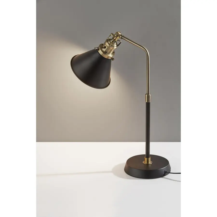 Compact Industrial Desk Lamp with Adjustable Shade - Image 6