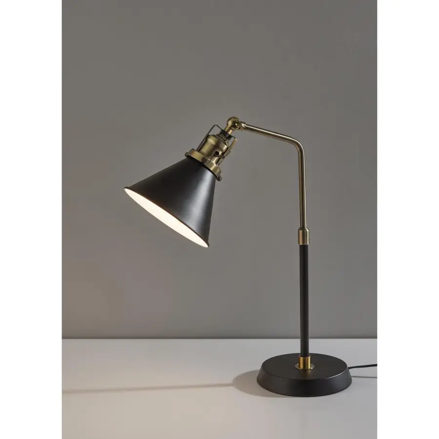 Compact Industrial Desk Lamp with Adjustable Shade - Image 7