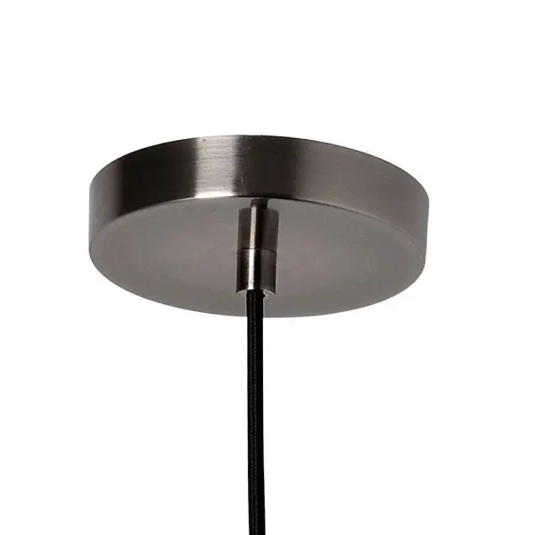 Antique Pewter Textured Drum Pendant - Image 3
