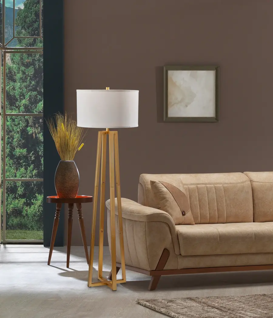 Oakley Floor Lamp in Antique Brass - Image 2