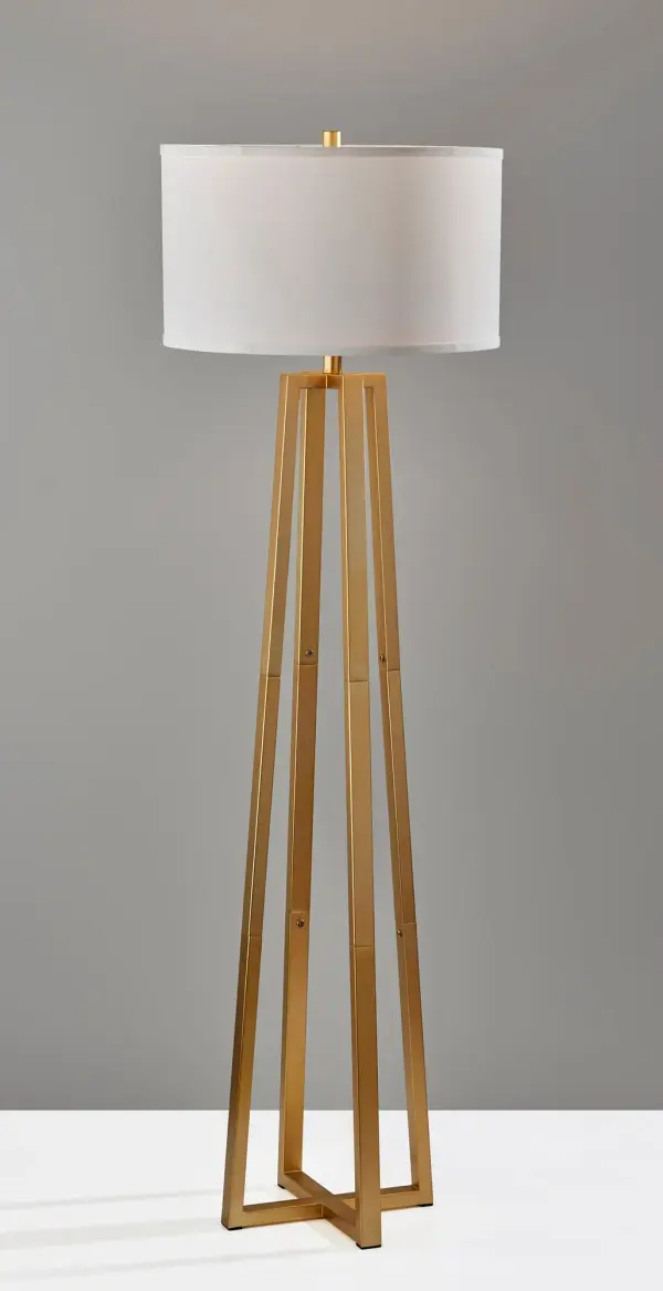 Oakley Floor Lamp in Antique Brass - Image 3