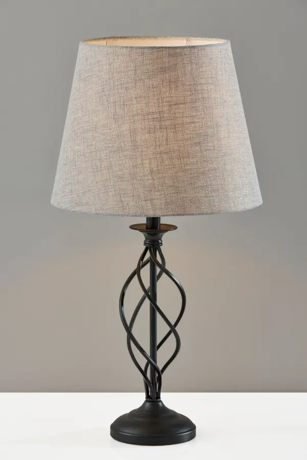 Darcy Table Lamp with Grey Shade - Image 3