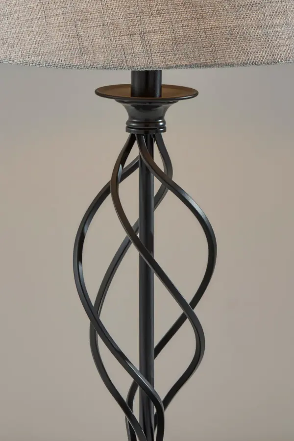 Darcy Table Lamp with Grey Shade - Image 4