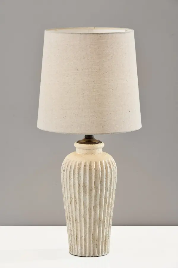 Artisan-Crafted Ceramic Table Lamp with Textured Elegance - Image 3