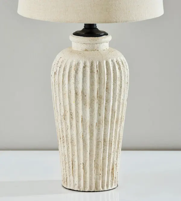 Artisan-Crafted Ceramic Table Lamp with Textured Elegance - Image 4