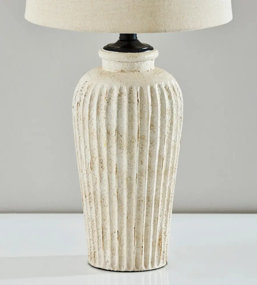 Artisan-Crafted Ceramic Table Lamp with Textured Elegance - Image 4