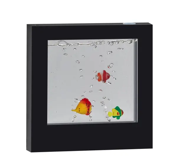 This innovative light box brings aquatic ambiance to any space with its water-filled design, LED lighting, and animated fish. Perfect for dorms, bedrooms, or small apartments with dual power options.