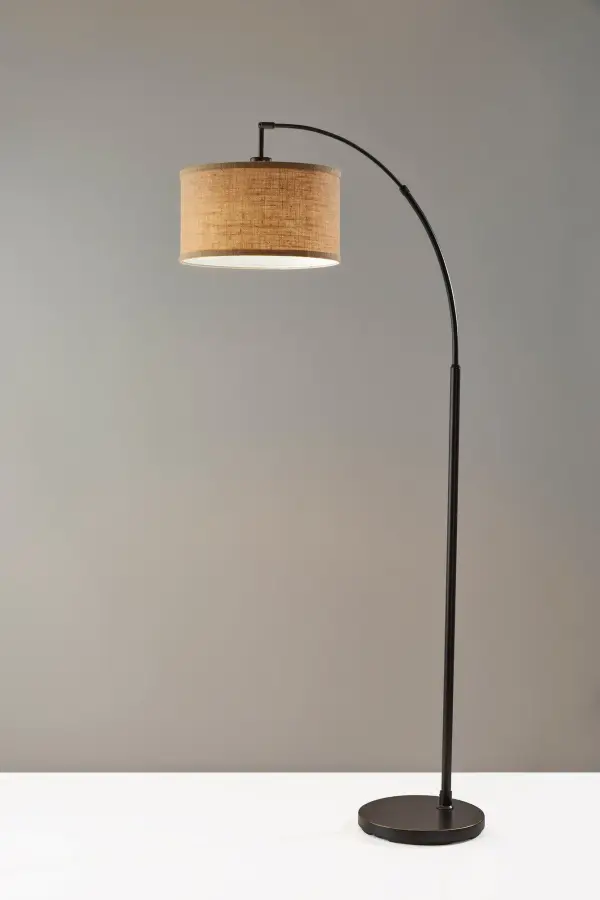 Burlap Arc Floor Lamp - Image 2