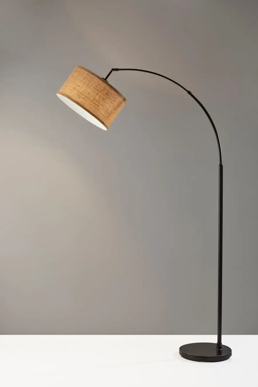 Burlap Arc Floor Lamp - Image 3