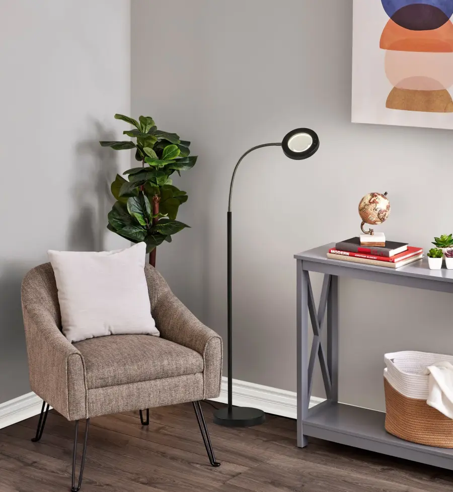 Holmes LED Magnifier Floor Lamp with Smart Switch - Image 2