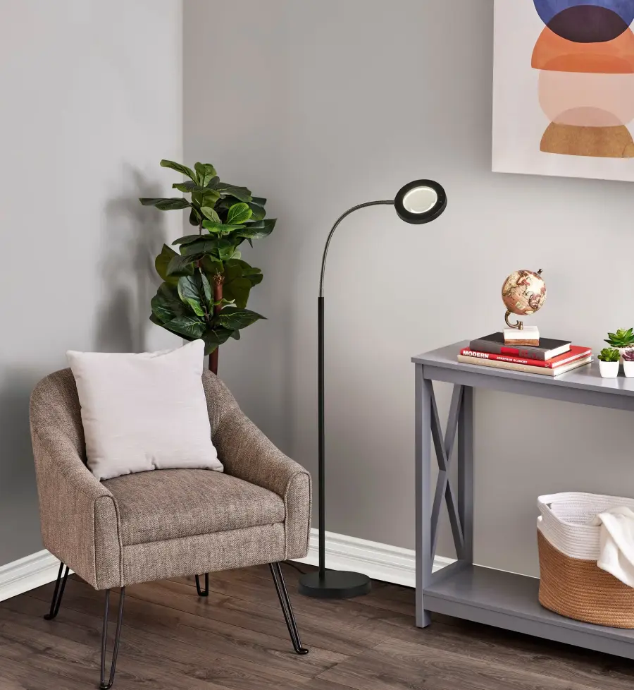 Holmes LED Magnifier Floor Lamp with Smart Switch - Image 3