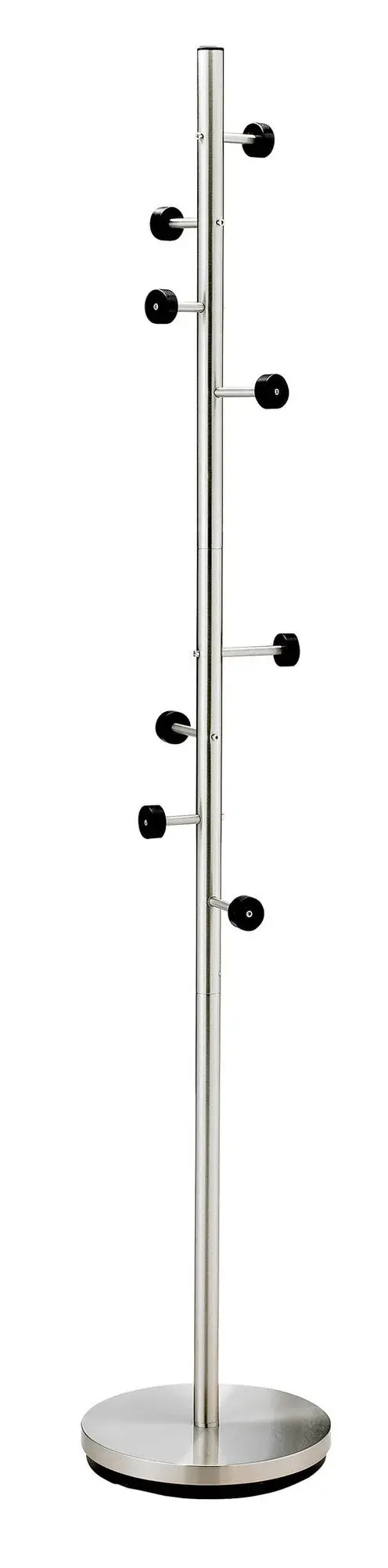 Swizzle Coat Rack in Brushed Steel - Image 1