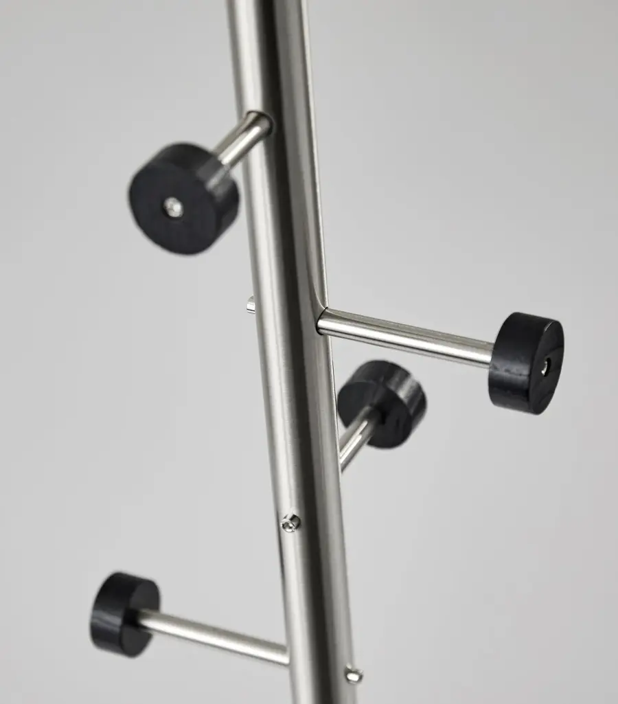 Swizzle Coat Rack in Brushed Steel - Image 3