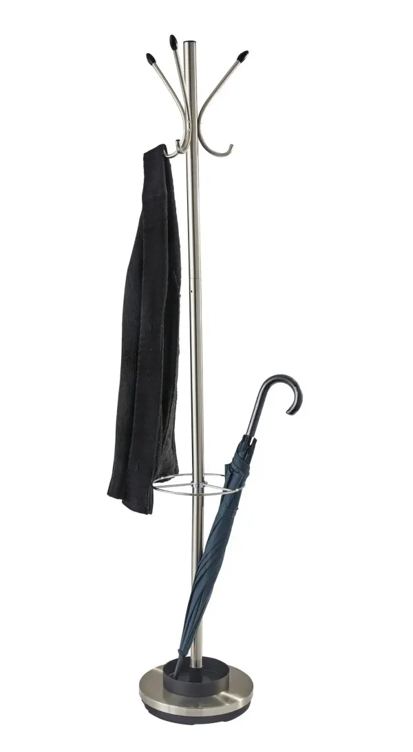 Umbrella Stand & Coat Rack with 6 Hooks - Image 1