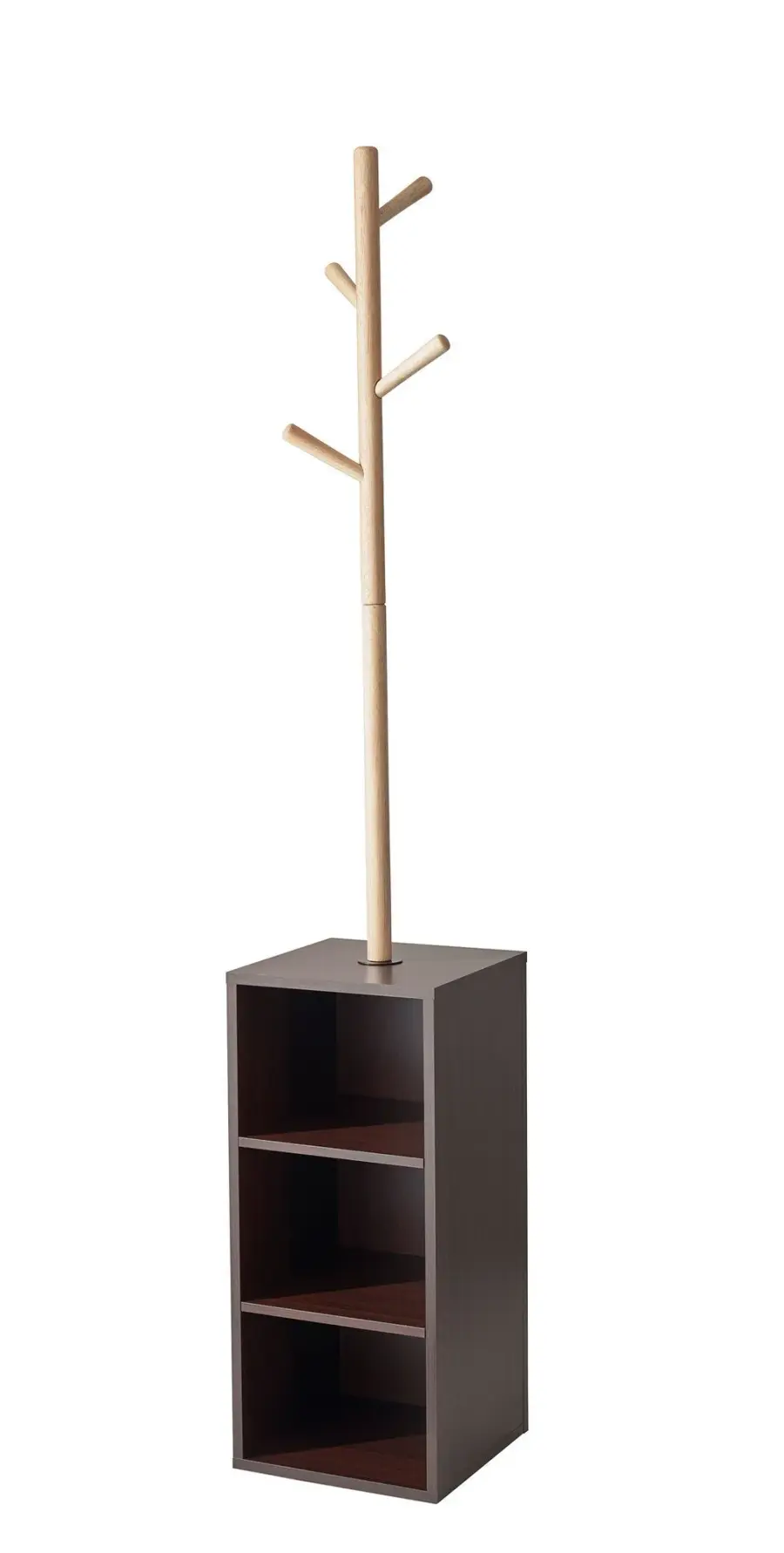 Hutch Storage Coat Rack with 3 Cubbies - Image 1