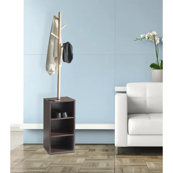 Hutch Storage Coat Rack with 3 Cubbies - Image 2