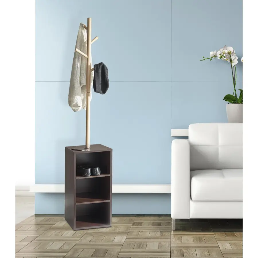 Hutch Storage Coat Rack with 3 Cubbies - Image 2