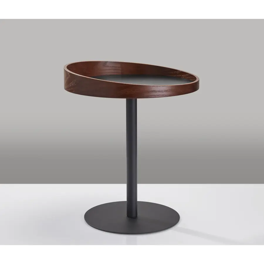 Crater End Table in Walnut - Image 5