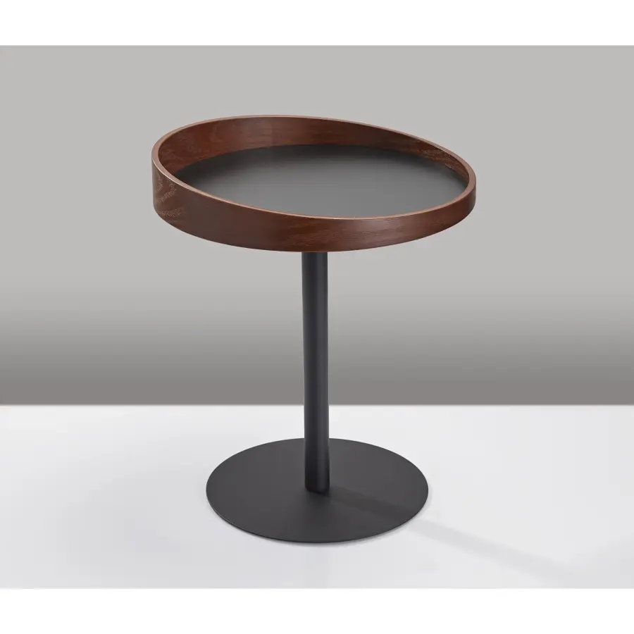 Crater End Table in Walnut - Image 6