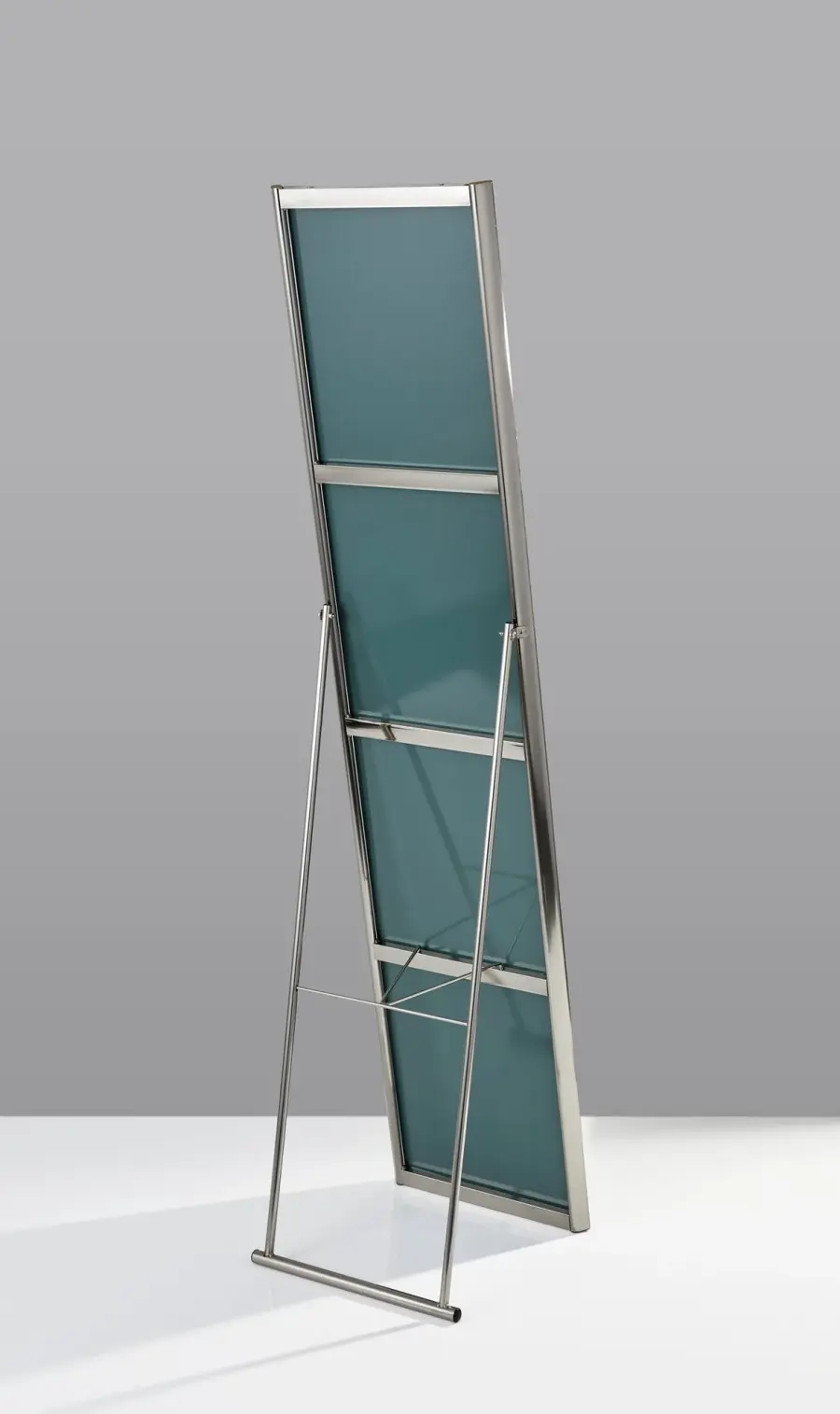 Space-Saving Full-Length Mirror with Elegant Champagne Steel Frame - Image 6