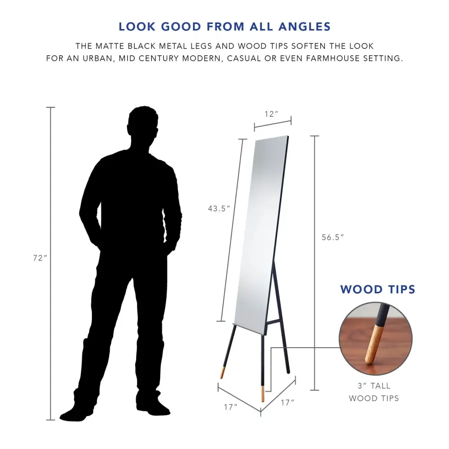 Louise Floor Mirror with Tripod Stand - Image 4