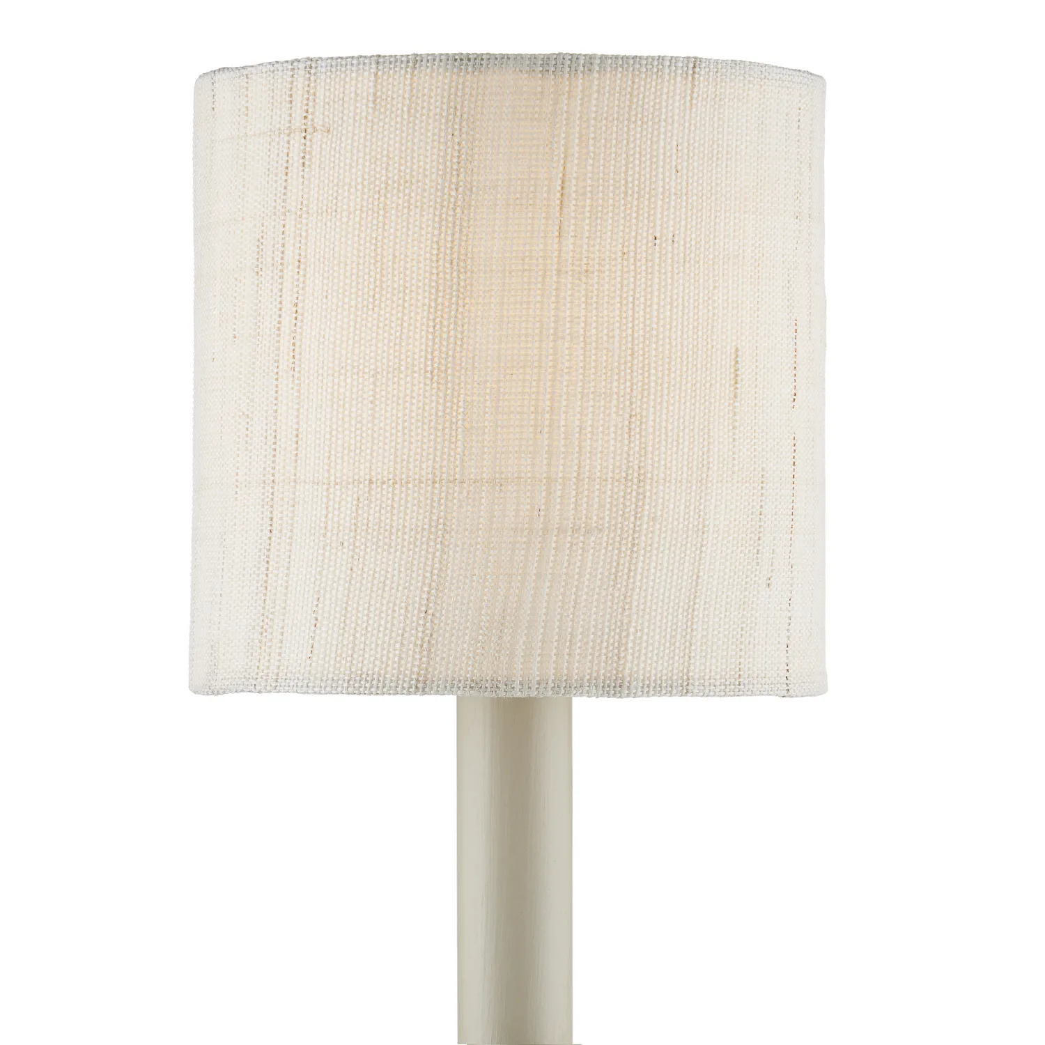 Ivory Fine Grasscloth Chandelier Shade