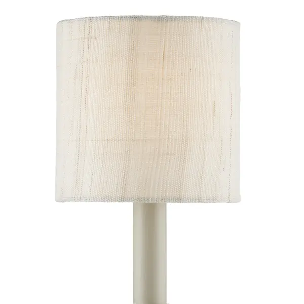 This petite grasscloth shade brings organic warmth with its finely handwoven texture. The light natural finish reads like delicate linen while maintaining the knotty richness of natural materials. Perfect for adding artisanal character to chandeliers.