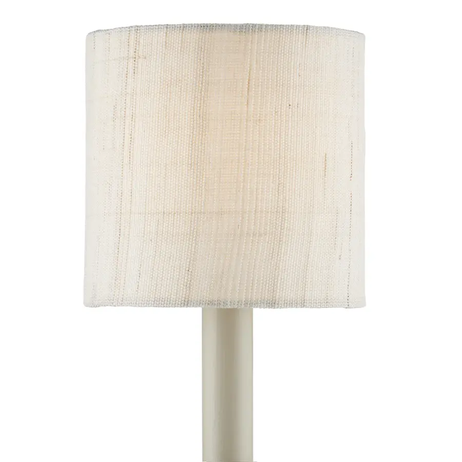 Ivory Fine Grasscloth Chandelier Shade