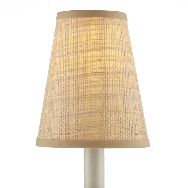 Natural Grasscloth Chandelier Shade