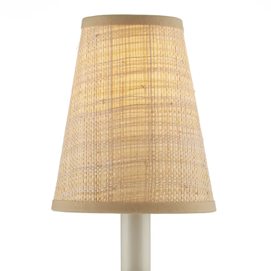 Natural Grasscloth Chandelier Shade