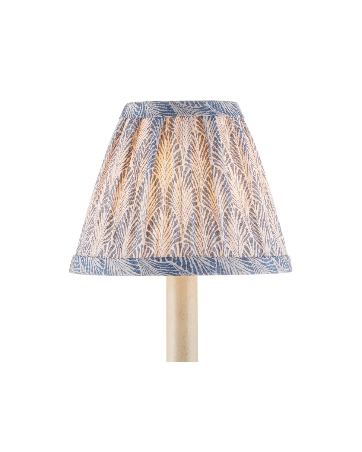 Plume Chandelier Shade in Blue/Ivory
