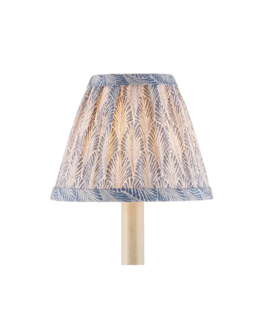 Plume Chandelier Shade in Blue/Ivory