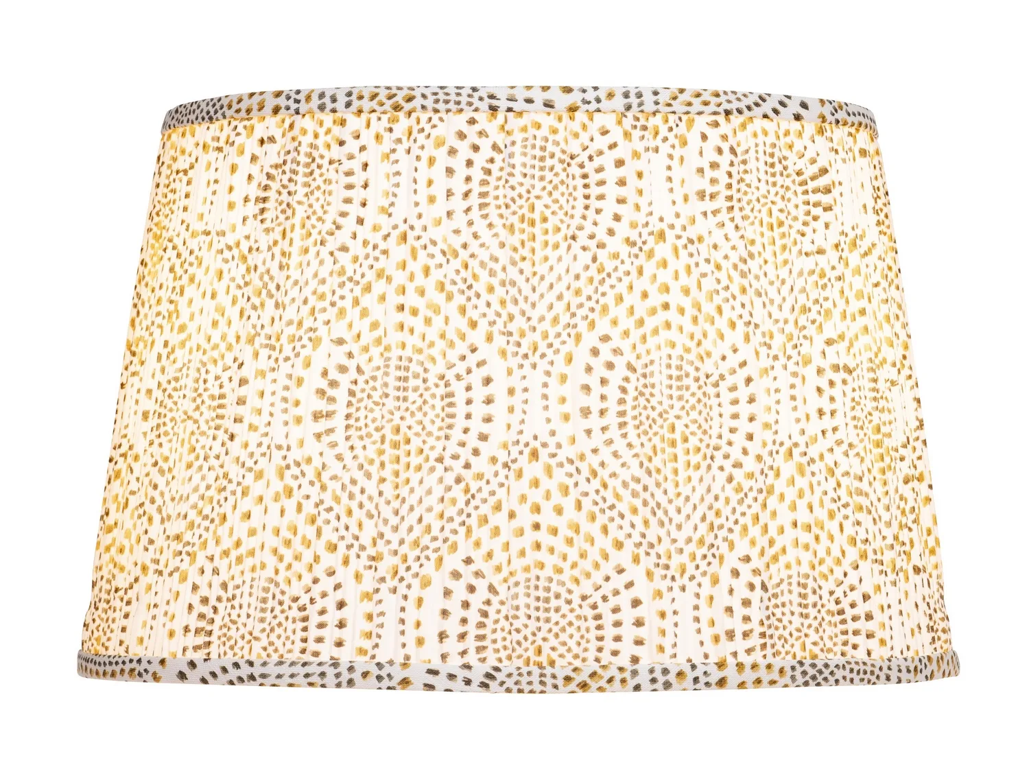 Lenore Medium Tapered Lamp Shade in Gold/Brown/Ivory