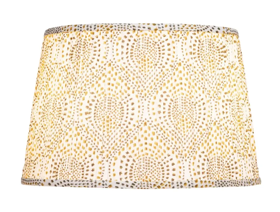 Lenore Medium Tapered Lamp Shade in Gold/Brown/Ivory